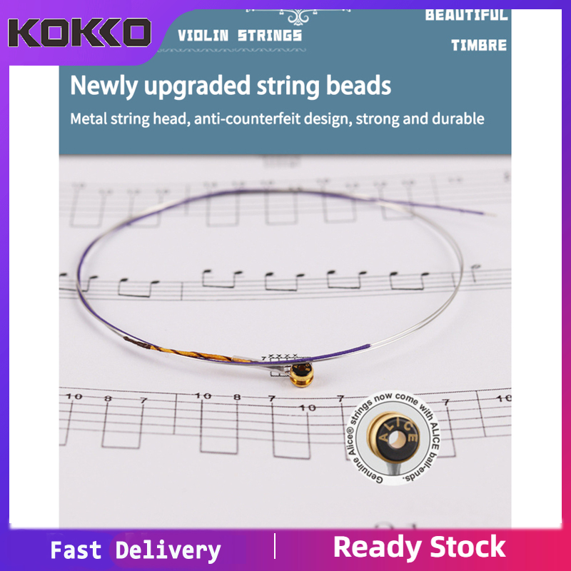 4pcs A709 Alice Violin Strings Set Steel Rope Core G String Nickel Strings Practice Play Parts 31/8/4/2
