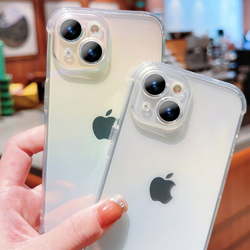 ALIGO Camera Protection Shockproof Clear Phone Case Cover Blue Light Gradient For iPhone 15 Plus 14 13 12 Pro Max fori iPhone 11