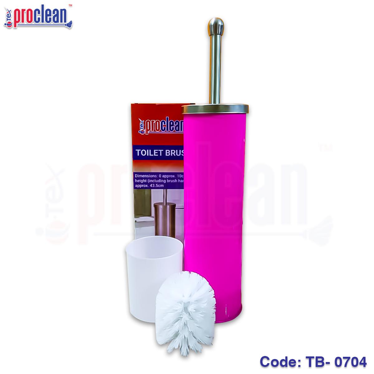 Proclean Durable Covered Premium Toilet brush_TB-0704 Set with Holder & Long Handle for Bathroom.