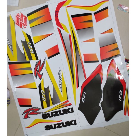 Tem Rời Suzuki Satria 2000 Trắng Đỏ - Tem Chuẩn Zin