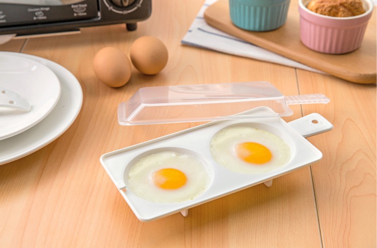 Eggs Microwavable Plate Home Round Microwave Special Steaming Plate Love  Breakfast Egg Steamer Heat-resistant Plastic Egg Processing Mold