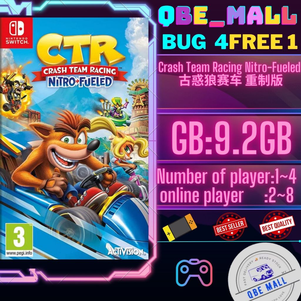 Racing Nitro Fueled Nintendo Switch Crash Bandicoot Racing Switch