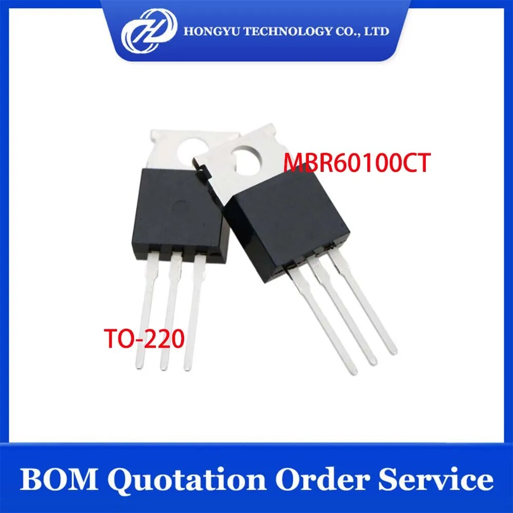 5 - 50 buah mbr60100ct mbr60100 60100 60100ct diode array schottky 100v to-220 cip ic