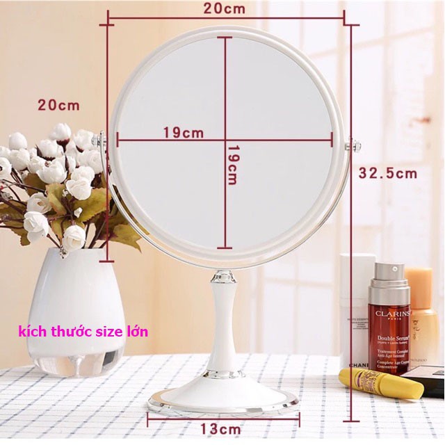 Gương Trang Điểm 2 Mặt JDragon Cỡ Lớn 8'