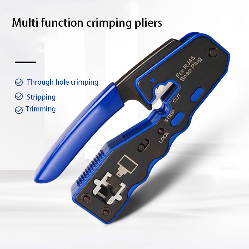 Tools Modular Rj45 Ethernet RJ45 Pass Through Crimping Tool Bundle with CAT6 RJ45 Pass ...