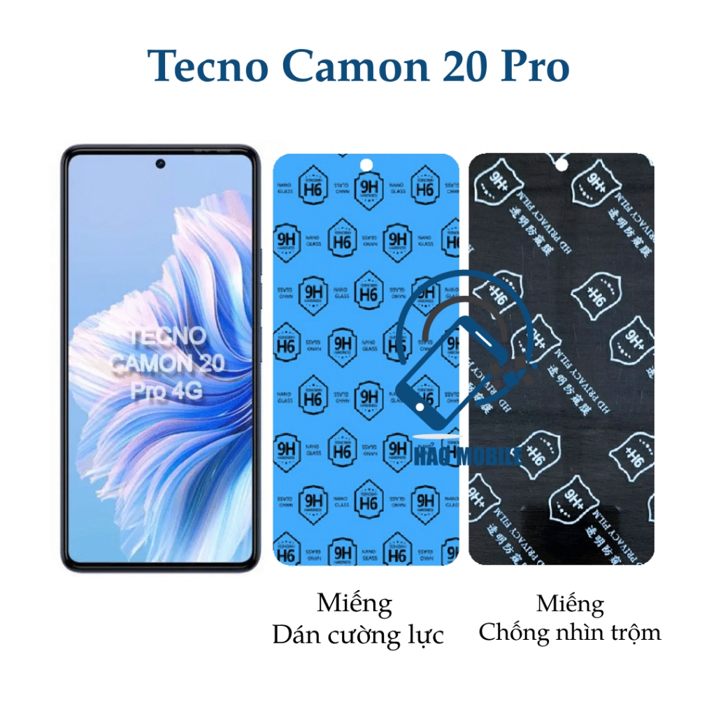 Dán cường lực dẻo nano cho Tecno Camon 20 Pro ( trong suốt và chống nhìn trộm )