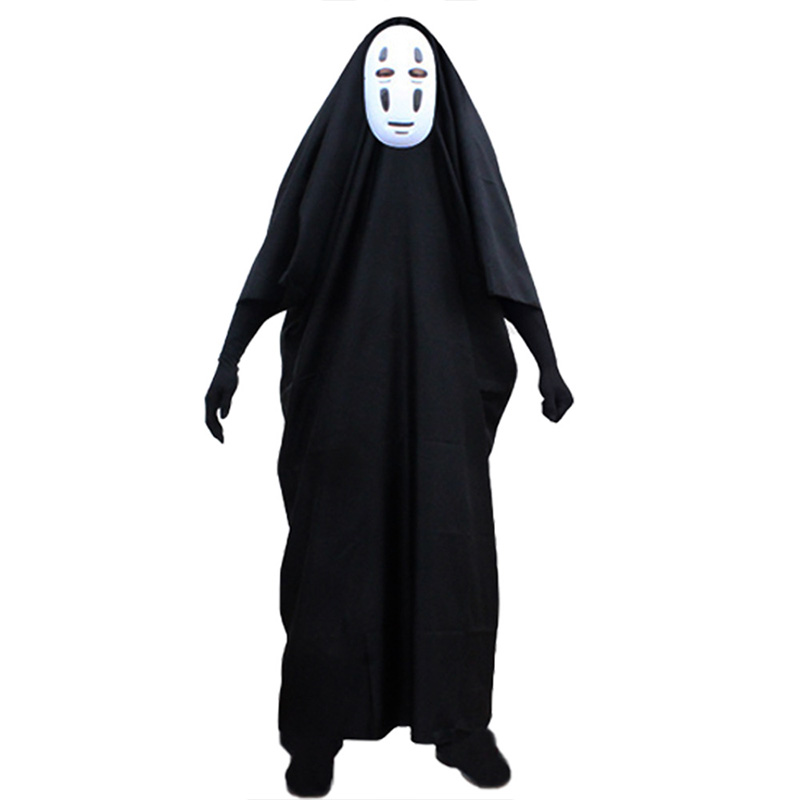 LS cosplay costume faceless man costume halloween horror ghost face costume mask