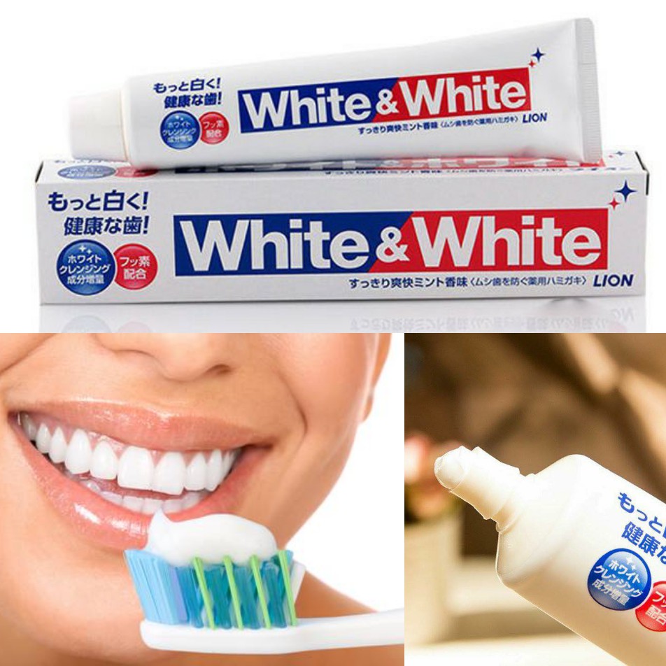 Kem Đánh Răng WHITE & WHITE LION 150g - Nhật Bản