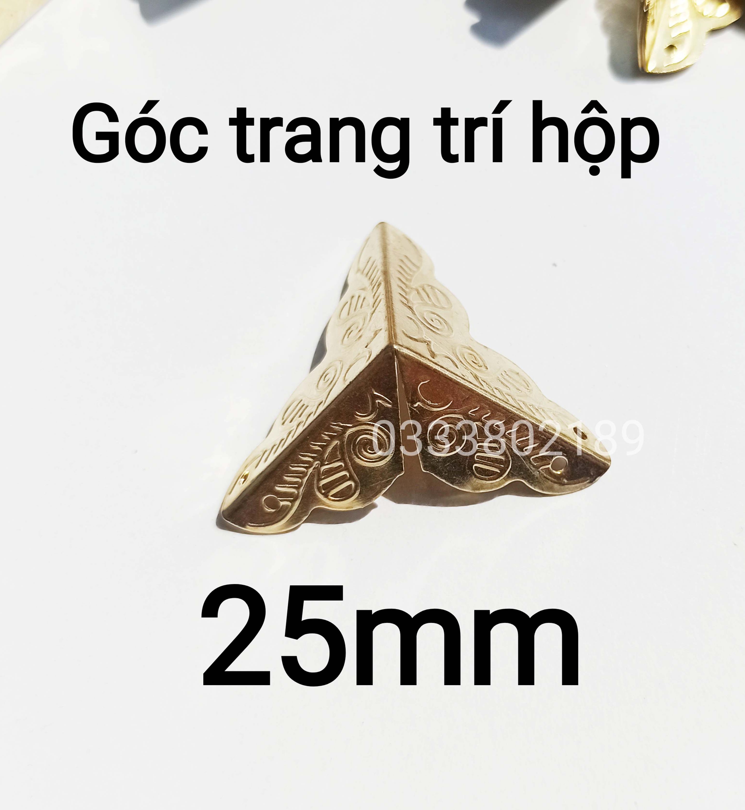 Ốp góc hộp vuông 25mm( kèm đinh)