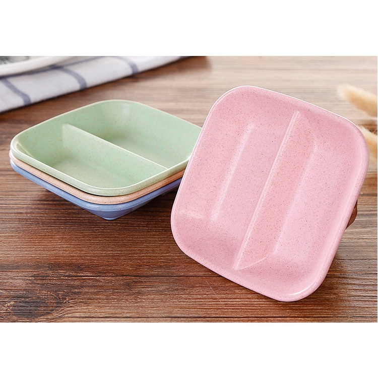 Chén Đựng Gia Vị Nước Chấm 2 Ngăn Chất Liệu Lúa Mạch