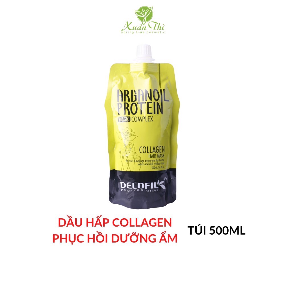 DELOFIL KEM Ủ TÓC - Ủ TÓC DELOFIL ARGANOIL PROTEIN 500ML