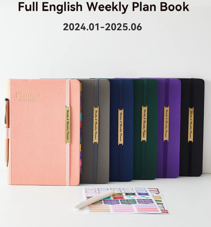 Agenda Notebook Weekly Calendar A5 Planner Journal Notebook Office Diary