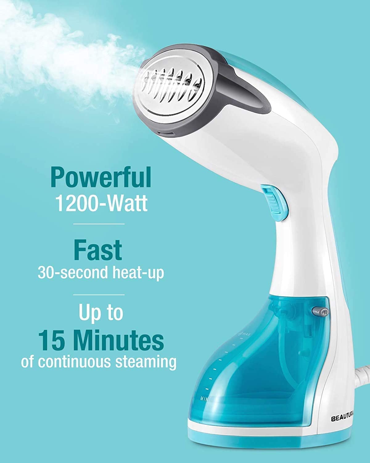 BEAUTURAL Steamer for Clothes, Portable Handheld Garment Fabric Wrinkles  Remover, 30-Second Fast Heat-up, Auto-Off, Large Detachable Water Tank |  Lazada Singapore