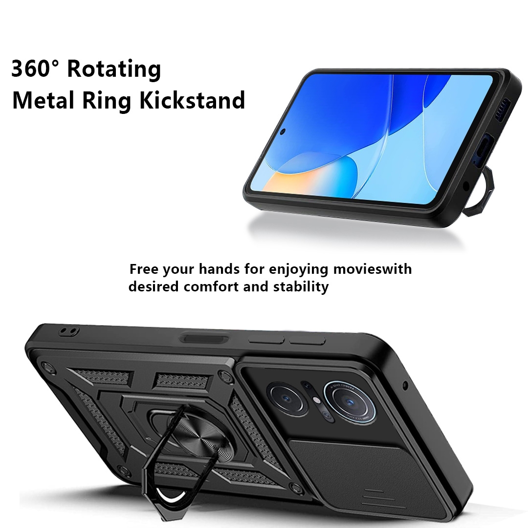(RepairParts Mania)For Huawei nova 9 SE Sliding Camera Cover TPU + PC Phone Case(Black)