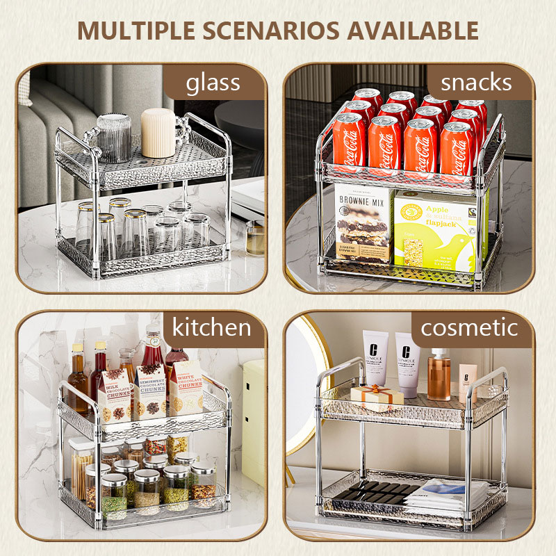 Water cup drain rack transparent double layer tray rack multi-functional kitchen cup holder cup storage rack simple