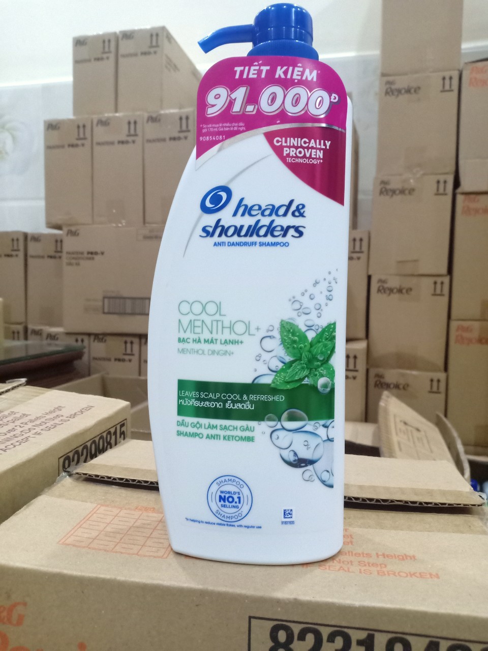 (voucher 11k) Dầu gội Head & shoulder bạc hà mát lạnh Thái Lan 850ml
