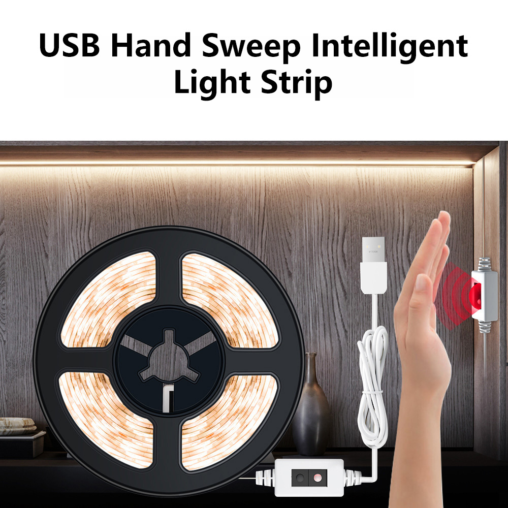ZIR Mall LED Under Cabinet Light USB Powered Motion Sensor Dimmer Lighting for Cabinet Closet Kitchen Wardrobe Counter Bedroom
