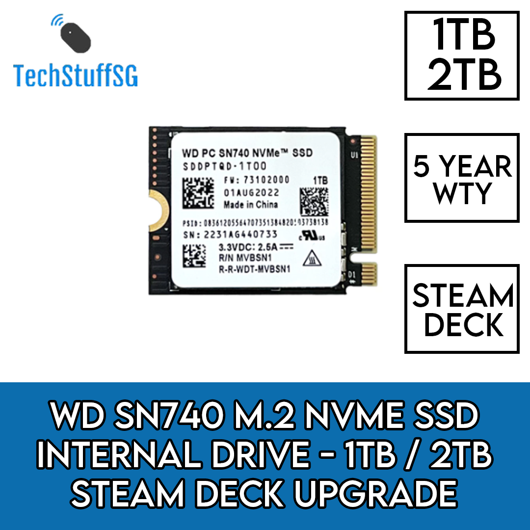 WD SN740 1TB/2TB SSD M.2 2230 PCIE 4.0 Internal Drive for Steam