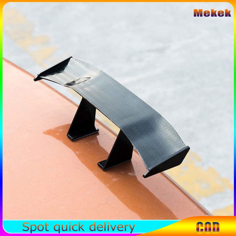 Mekek Car Tiny Tail Wing Black ABS Mini Rear Wing Spoiler Universal Car Refitting Tool