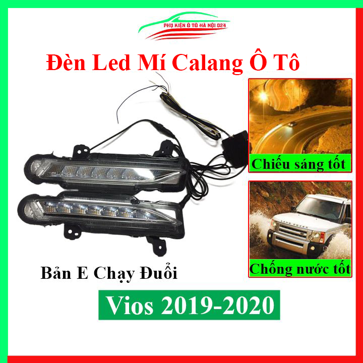 Đèn led mí ca lăng xe ô tô Vios 2019 2020 bản E chạy đuổi chuẩn form, chiếu sáng tốt, trang trí xe hơi cực chất