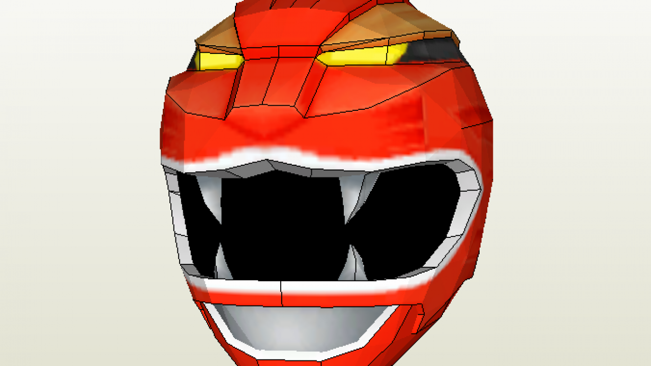 Mô hình giấy Super Sentai Mũ gao đỏ (đội được) Gaored Helmet (Hyakujuu Sentai Gaoranger/Siêu nhân Gao)