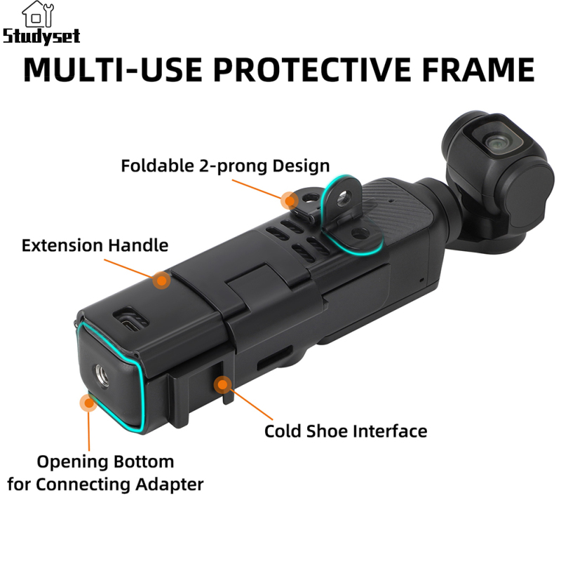 Studyset IN stock Camera Extension Adapter Portable Camera Adapter Frame Mount Extension Bracket Compatible For DJI OSMO Pocket 3