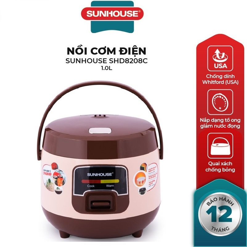 Nồi cơm điện mini sunhouse 1l shd8208c