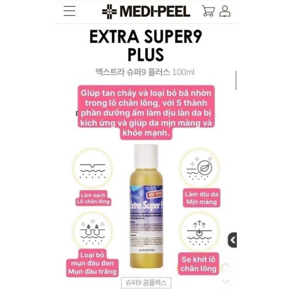 [HÀNG NGUYÊN SEAL][TẶNG MIẾNG BỌT BIỂN RỬA MẶT]Dung dịch ủ mụn MEDIPEEL (MEDI PEEL) CHAI 100ML