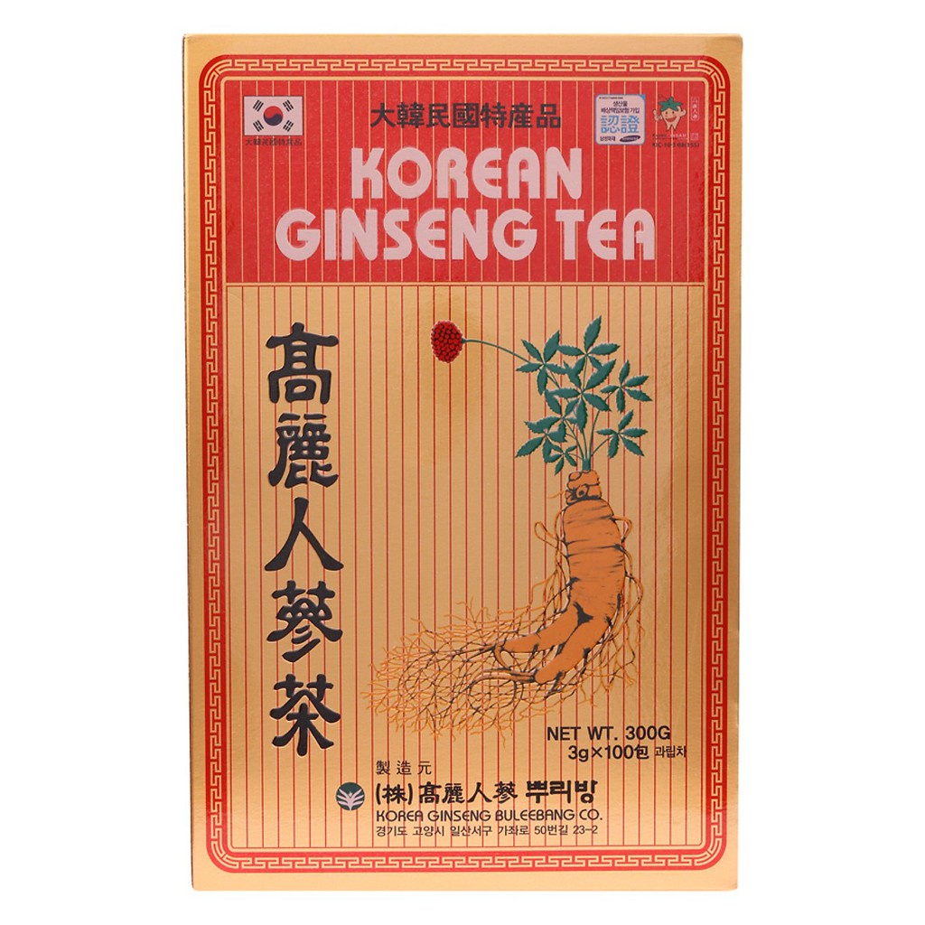 [QUÀ TẶNG CAO CẤP][Hôp 100 gói][CHÍNH HÃNG] Trà sâm hàn quốc Korean Ginseng tea date mới