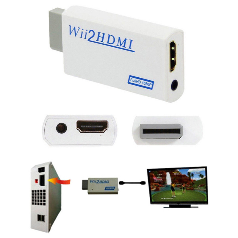 HD Wii To HDMI 1080P/720P Upscaling Converter Adapter Connector With 3.5MM ZHIYU. 
