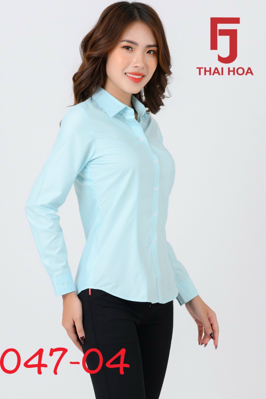 Áo sơmi công sở Nữ tay dài - Mã 047( Thương Hiệu Thái Hòa)
