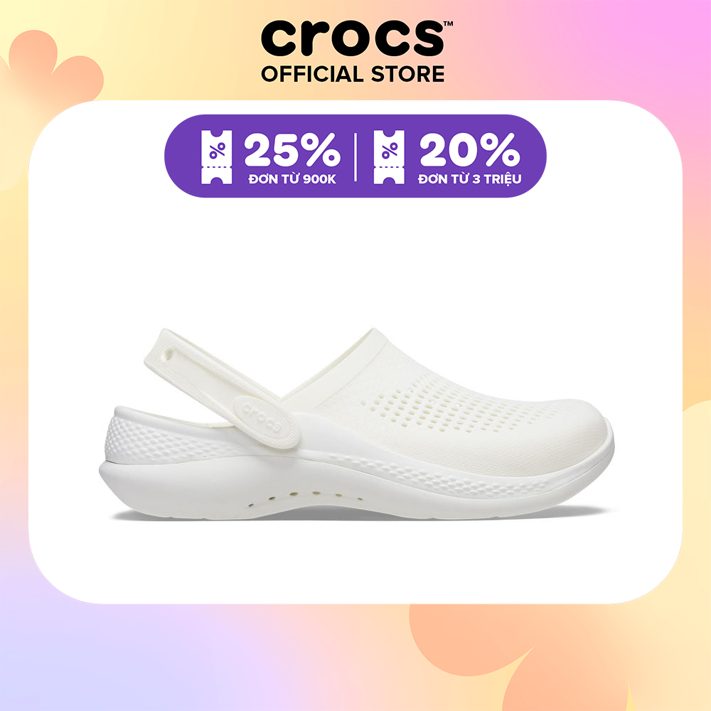 Giày Clog Unisex Crocs Literide 360 - Almost White
