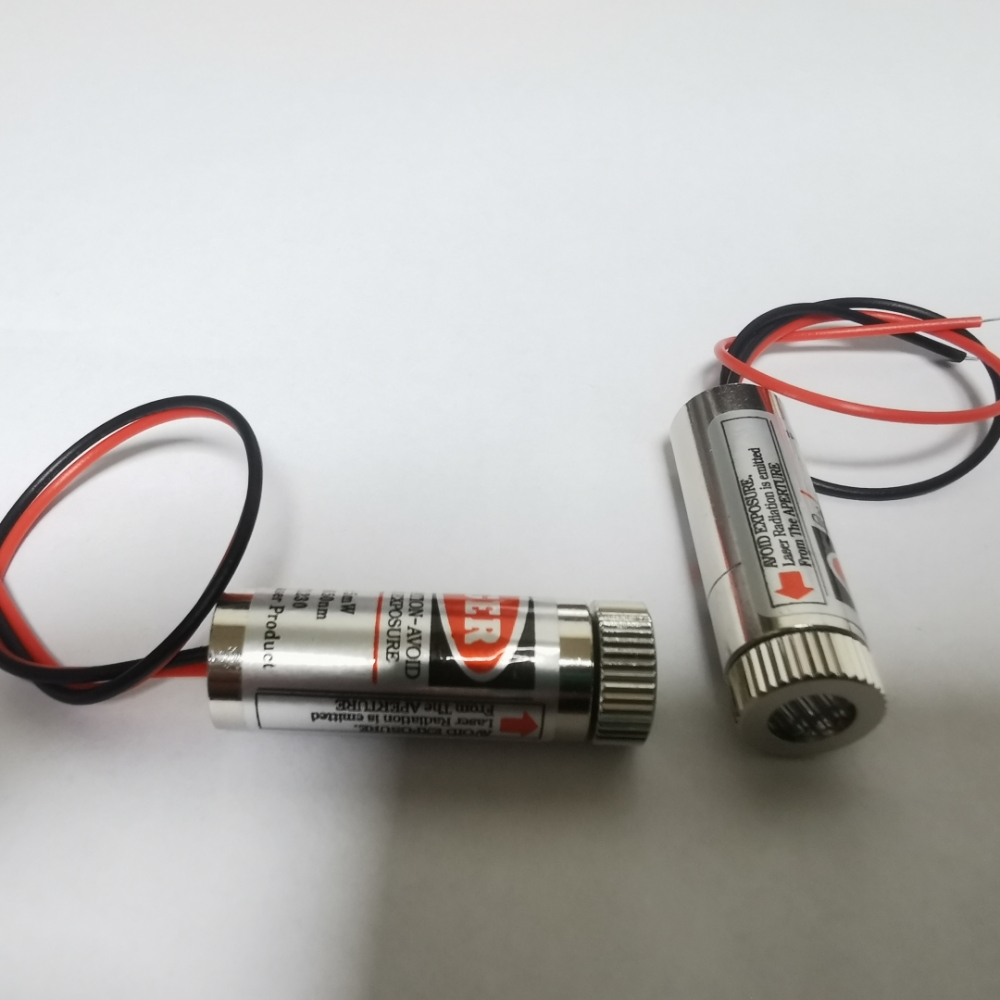 12mm 5mw red module 650nm red adjustable focal 3V-4.5V dot shaped cross ...