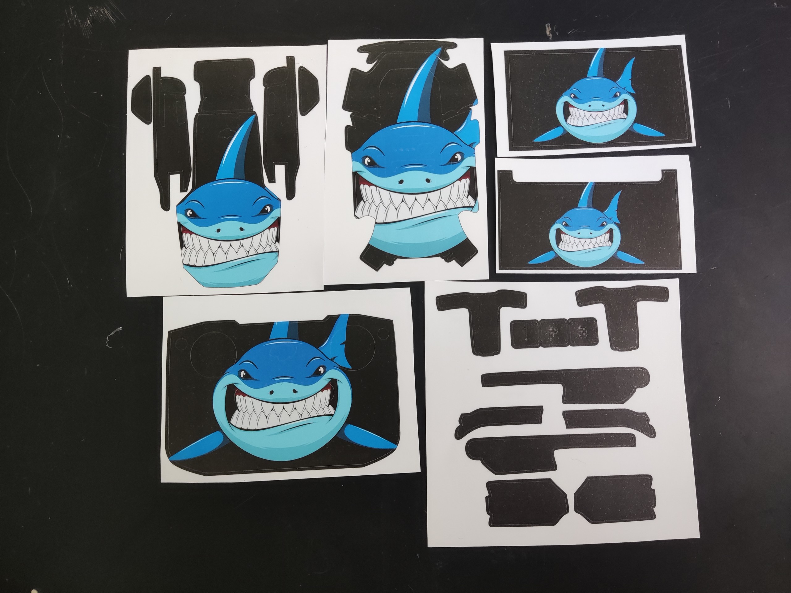 Skin Miếng Dán Decal Trang Trí Flycam Mavic Mini - Mini Se Cá Mập Xanh + Dán Hub Sạc