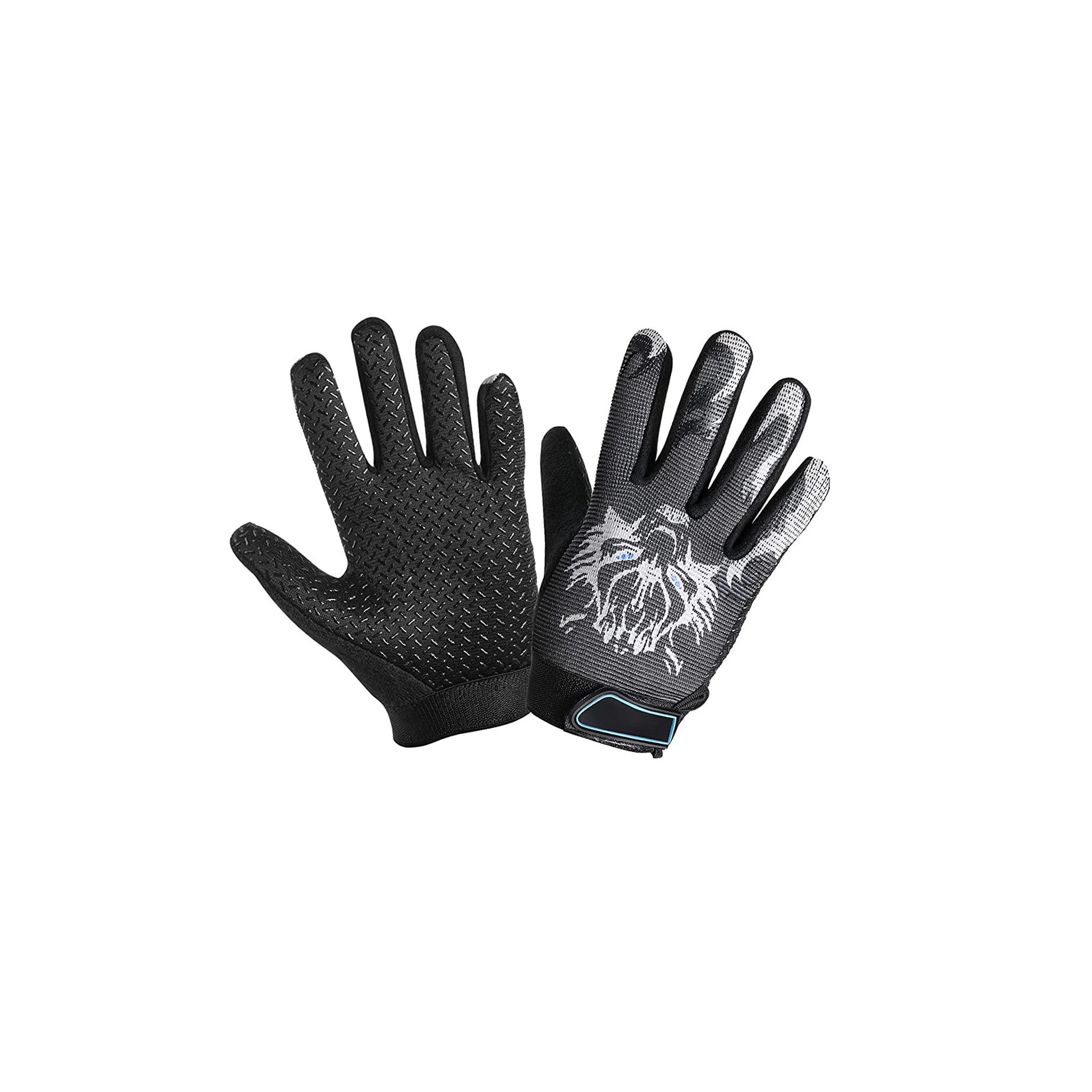 🔥🔥【COD+IN STOCK】Winter Fishing Breathable Children Sport Gloves Full  Finger Bike Gloves Non-Slip Kids Cycling Gloves