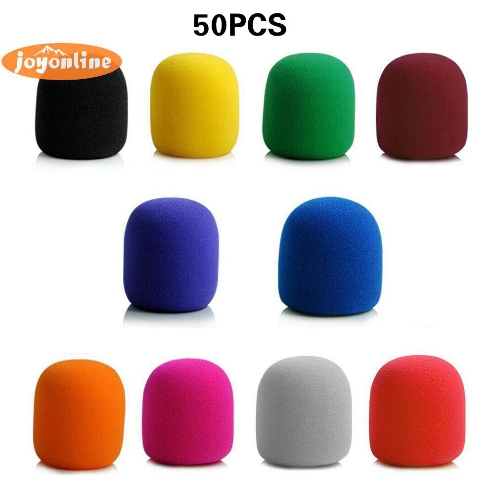 10pcs/50pcs Microphone Foam Professional Studio Windscreen Mic Sponge Cover Cap