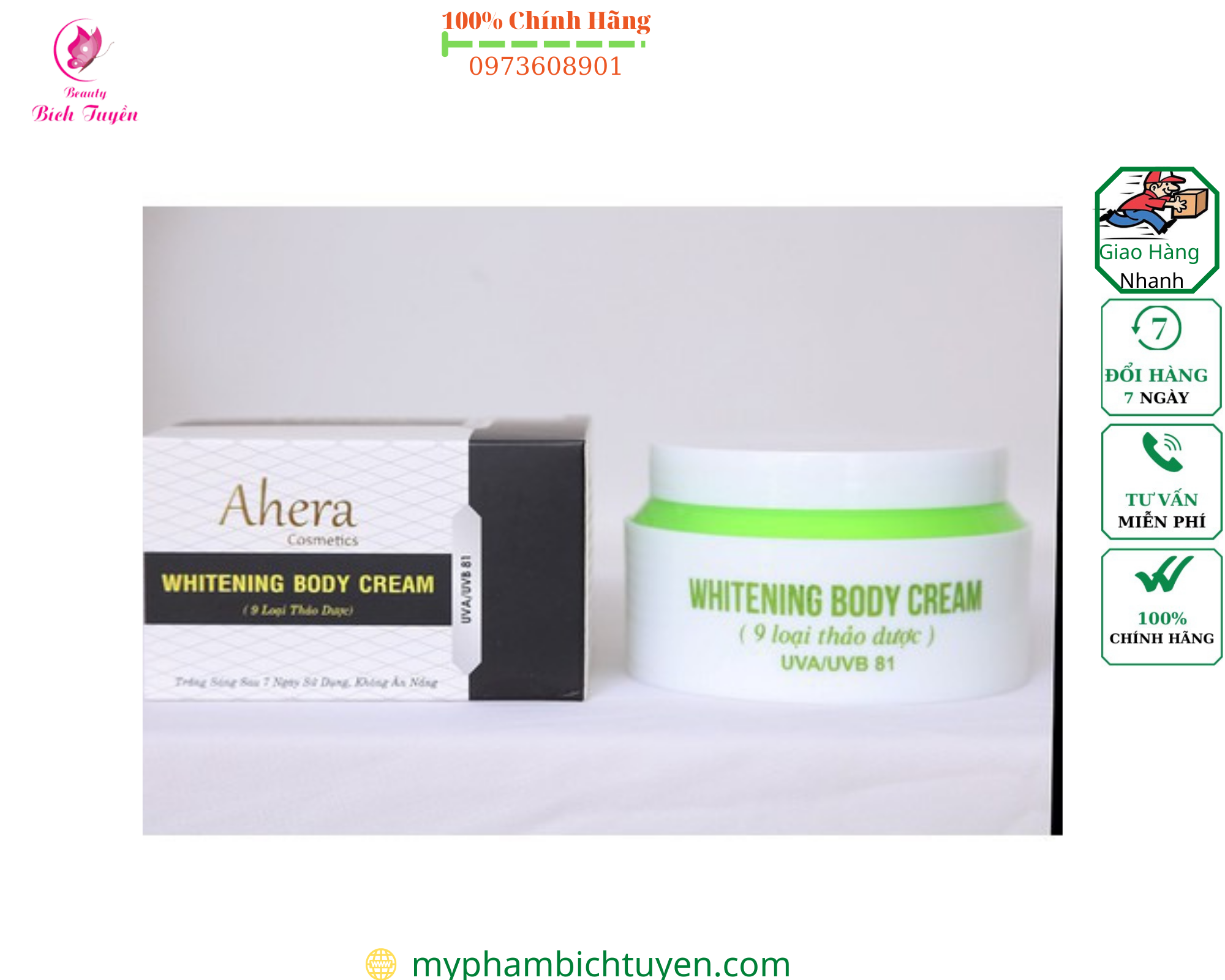 Kem body AHERA 9 loại thảo dược 350g