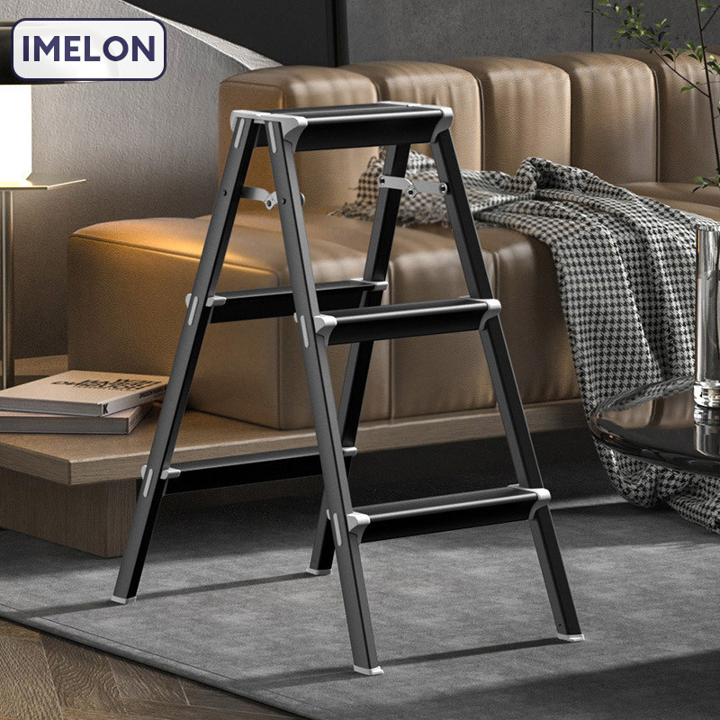 IMELON quả tặng miễn phí TOÀN CỬA HÀNG Lưu trữ gấp Thang gia đình đa chức năng Cầu thang trong nhà Phân di động Thang kính thiên văn Hợp kim nhôm Thang xương cá