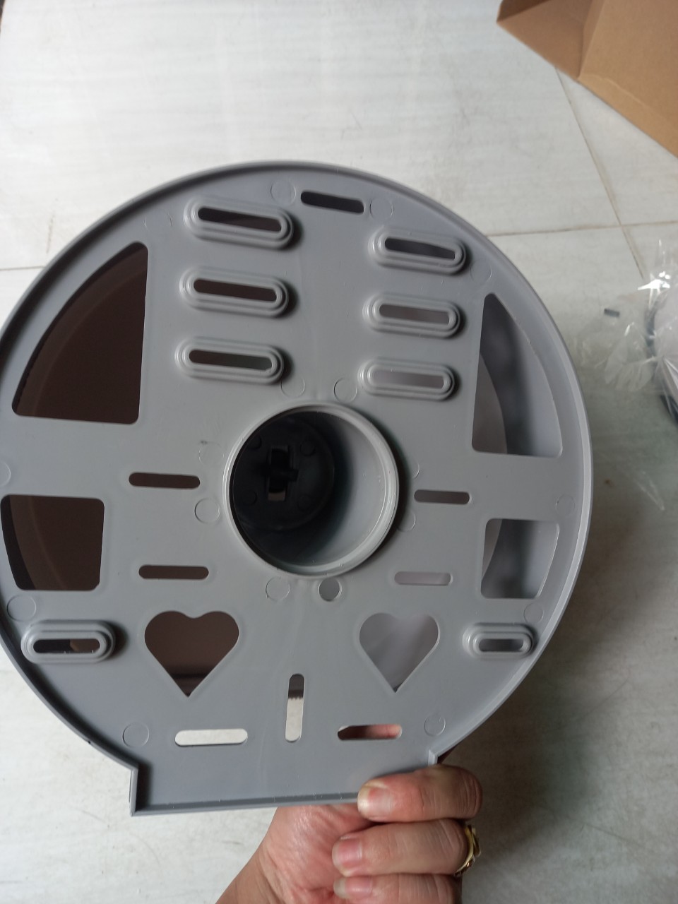 Hộp đựng giấy vệ sinh cuộn lớn - xanh