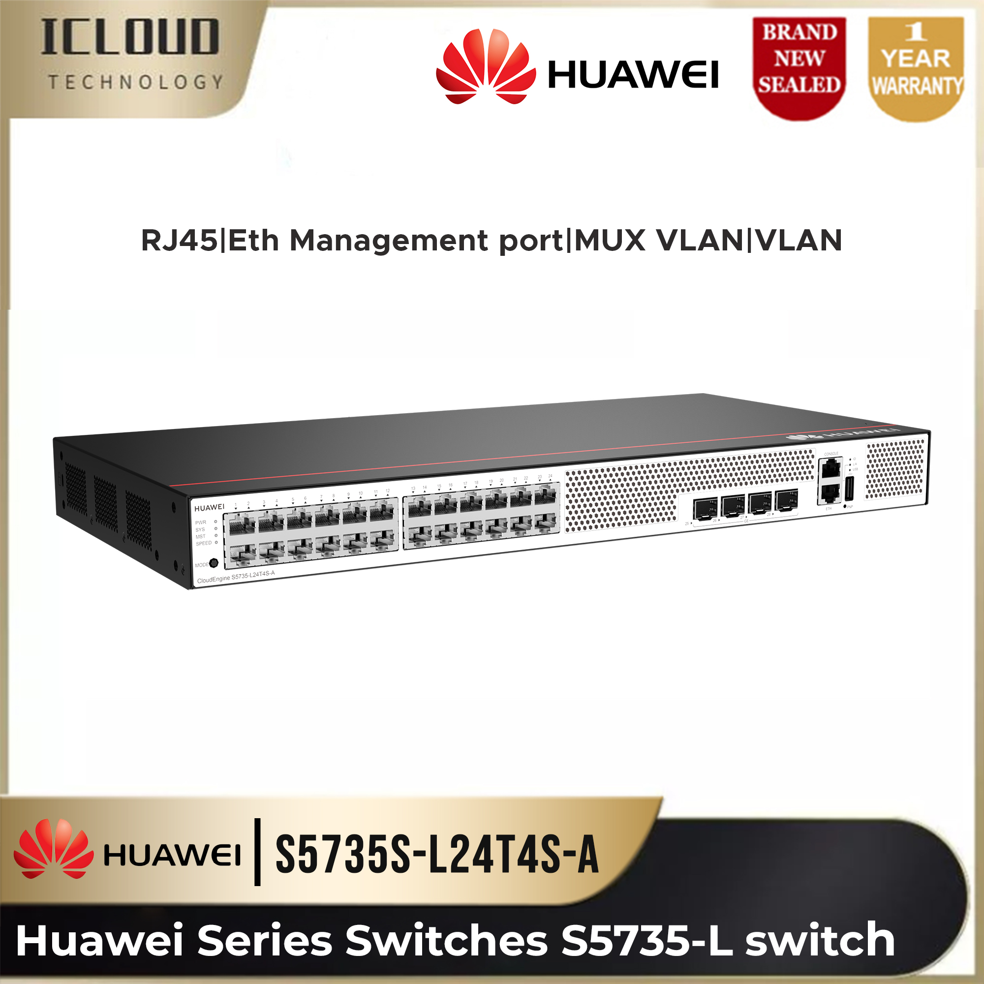 Huawei S5735SL24T4SA S5735L switches M A C Features4094 VLANs Guest VLAN, Static route