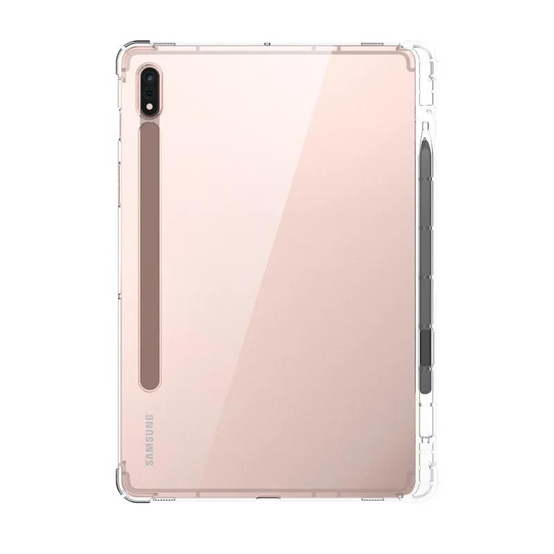 Pencil Solt Case for Samsung Galaxy Tab S9 S8 S7 Plus Ultra S6 Lite A7 A8 Tablet Cover Clear Soft Air-bag Pen Holder Shell Funda. 