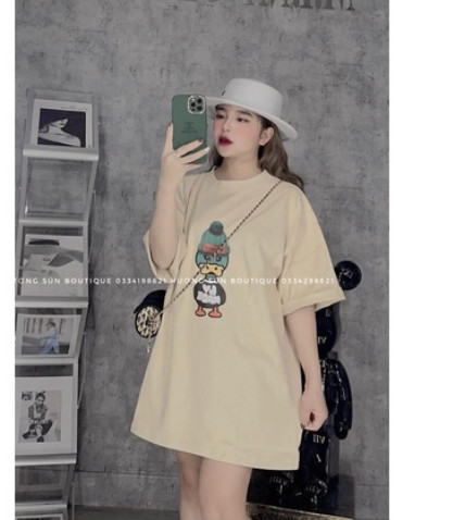 Áo phông vịt đội mũ len xanh TT11 chất cotton