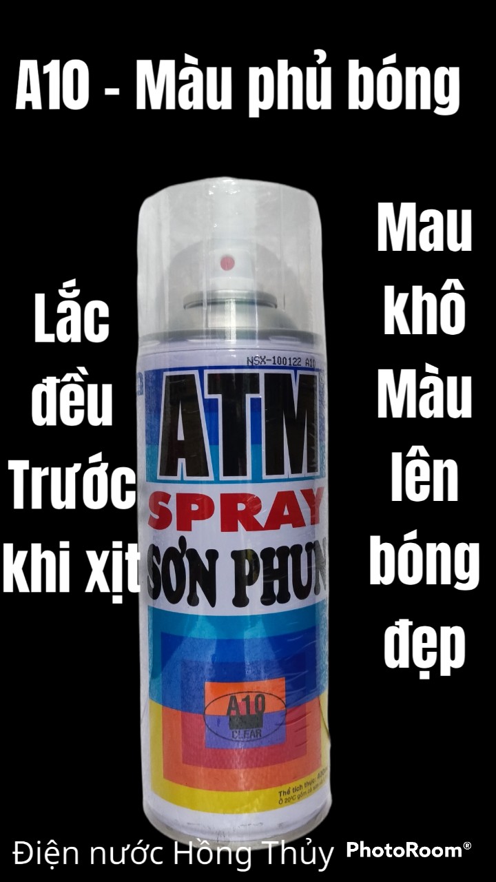Sơn xịt atm a10 màu sơn bóng, phủ bóng - 400ml