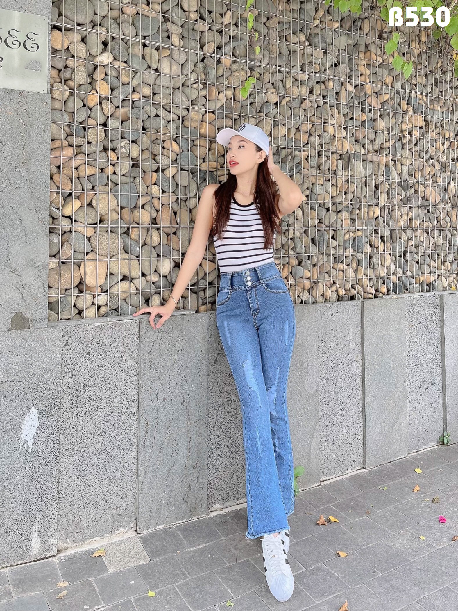 Quần tây nữ 2 nút gắn tag chữ H chất lụa thun co giãn QT789
