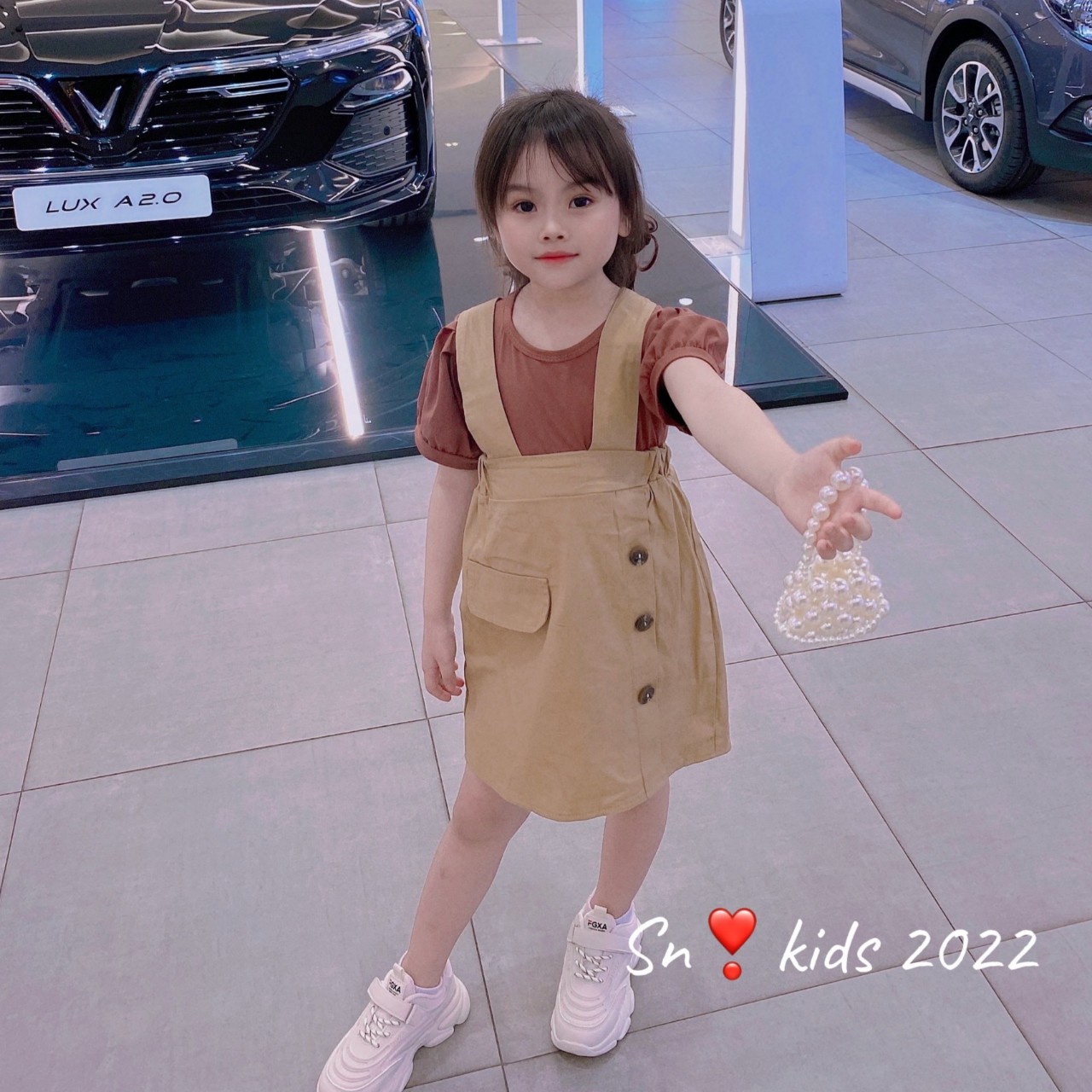 Bộ sơ mi ngắn tay cho bé gái
