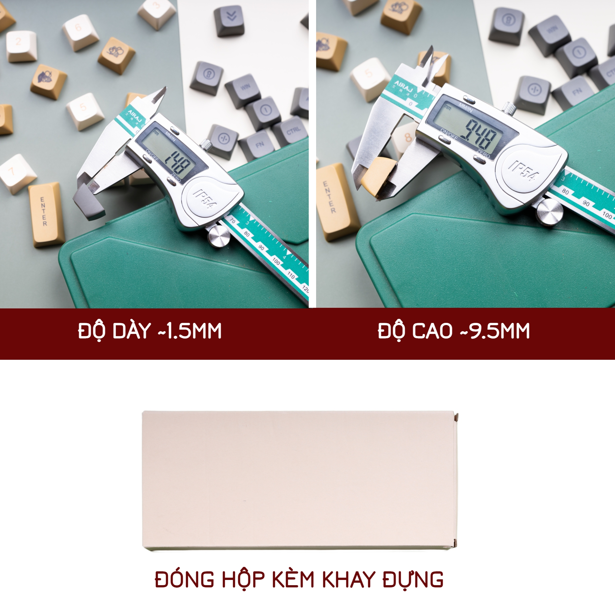 Keycap Shimer V2 125 nút bàn phím cơ Thick PBT XDA 9.5MM