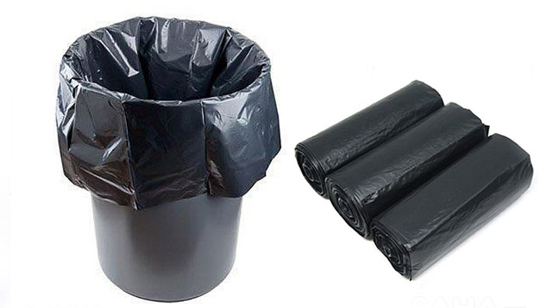 (3 cuộn) 1kg Túi rác Đen