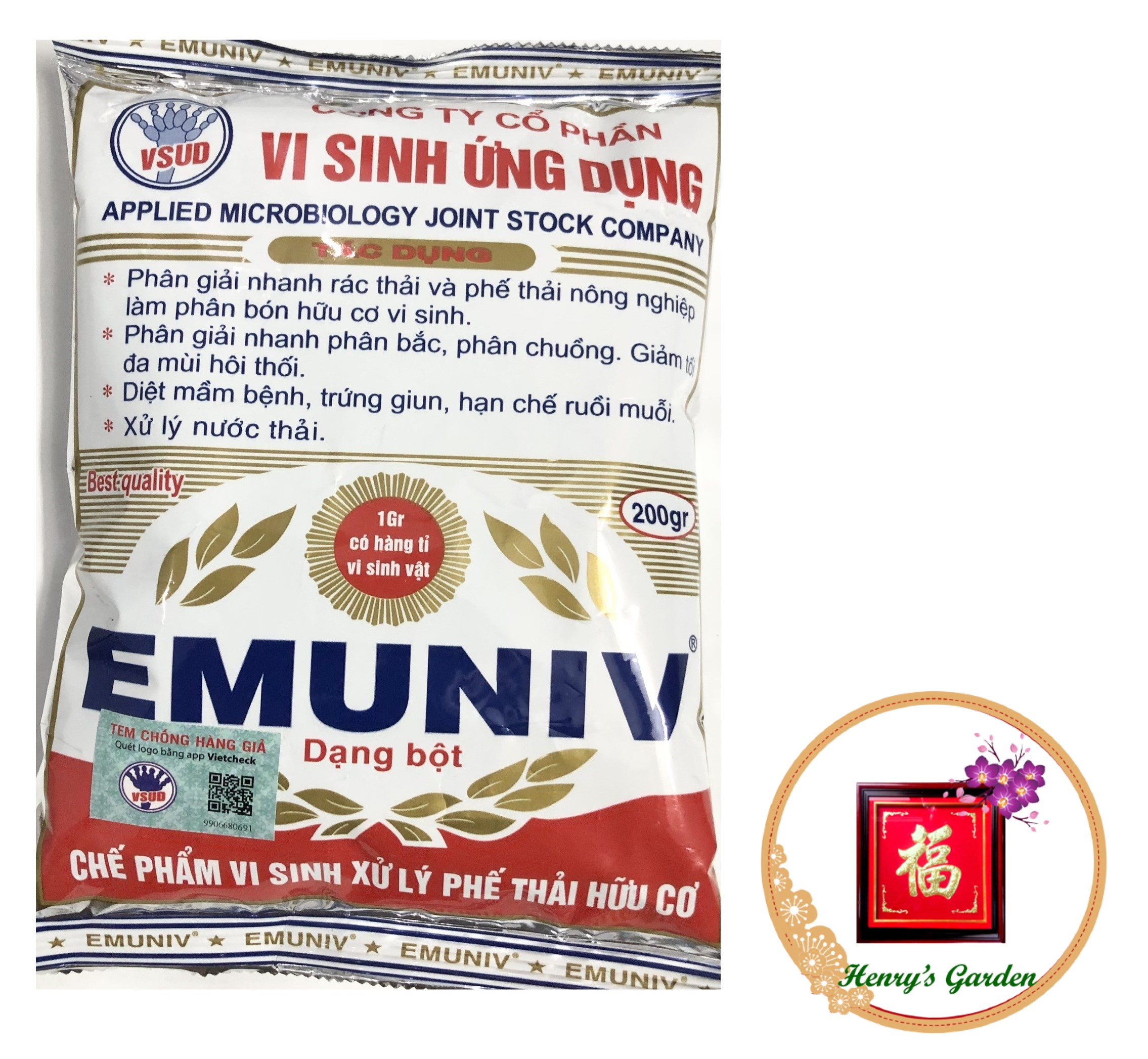 Phân Bón EMUNIV Vi sinh ứng dụng - #179A# 200g