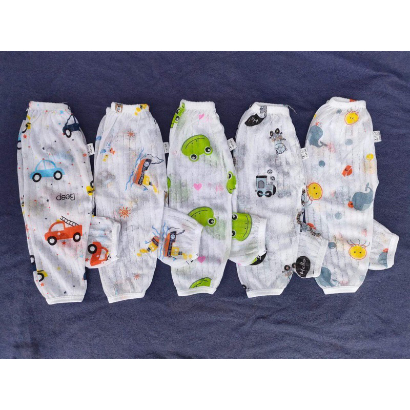 Quần dài chục cotton giấy cho bé