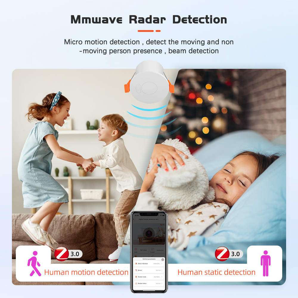 Dueplay 🍉Ready Stock 🍉 Tuya Zigbee wifi 24G Human Presence Sensor Light Illumination Brightness Sensor MmWave Sensing Human Micro Motion Detection Static Sensor PIR Motion Sensor Oct.